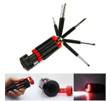 Отвертка универсальная с фонариком 8 в 1 Screwdrivers