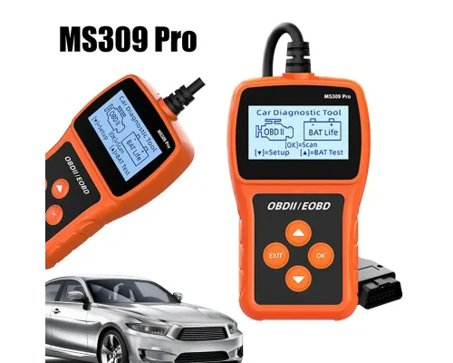 Сканер MS309PRO OBD2, діагностичний інструмент, тестер акумулятора, зчитувач кодів несправностей
