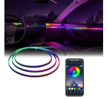 Підсвітка салону Ambient light Rgb, світлодіодна стрічка торпеди USB Bluetooth багатобарвна