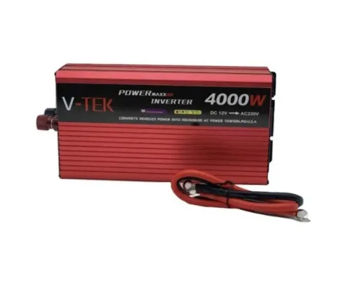 Перетворювач напруги інвертор з дисплеєм V-TEK 4000W 12-220 V Автомобільний перетворювач Перетворювач напруги інвертор з дисплеєм V-TEK 4000W 12-220 V Автомобільний перетворювач