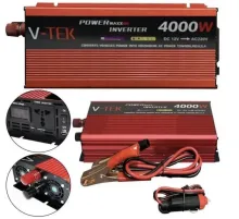 Преобразователь напряжения инвертор с дисплеем V-TEK 4000W 12-220V Автомобильный преобразователь