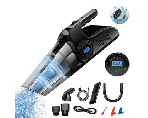 Автомобільний акумуляторний пилосос із компресором Car vacuum cleaner 110W Автомобільний акумуляторний пилосос із компресором Car vacuum cleaner 110W