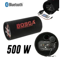 Колонка беспроводная Сабвуфер 5" Bluetooth FM 12В и 220В 500W BOSCA черная