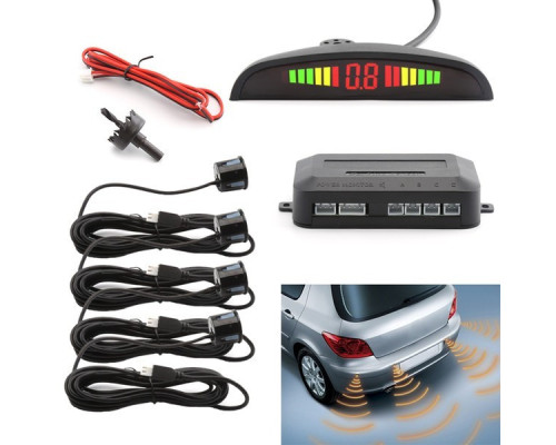 Паркувальна система на 4 датчики паркування паркінг Assistant Parking Sensor Black Паркувальна система на 4 датчики паркування паркінг Assistant Parking Sensor Black