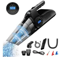 Автомобильный аккумуляторный пылесос с компрессором Car vacuum cleaner 110W
