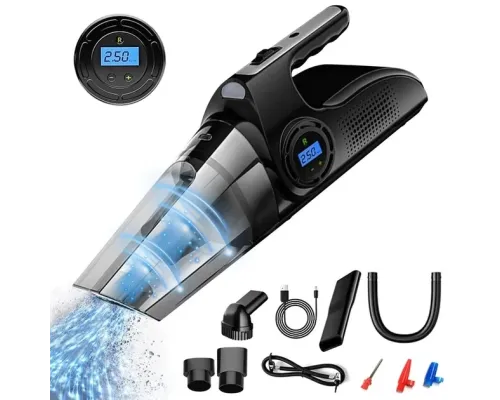 Автомобільний акумуляторний пилосос із компресором Car vacuum cleaner 110W Автомобільний акумуляторний пилосос із компресором Car vacuum cleaner 110W