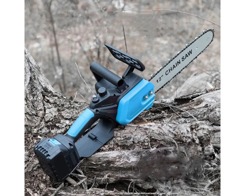 Ланцюгова пила з шиною 12 дюймів і 2 акумуляторами 48 В кейсі Electric Saw Blue