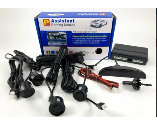 Паркувальна система на 4 датчики паркування паркінг Assistant Parking Sensor Black Паркувальна система на 4 датчики паркування паркінг Assistant Parking Sensor Black