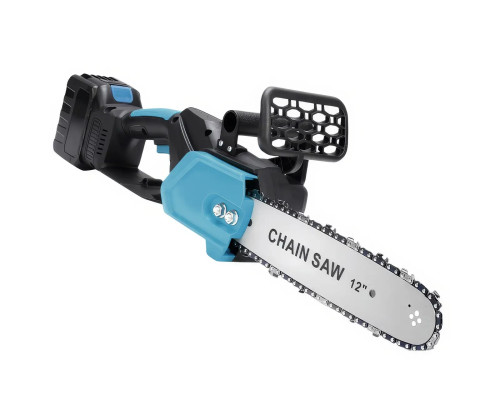Ланцюгова пила з шиною 12 дюймів і 2 акумуляторами 48 В кейсі Electric Saw Blue