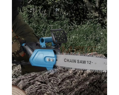 Ланцюгова пила з шиною 12 дюймів і 2 акумуляторами 48 В кейсі Electric Saw Blue