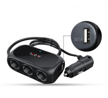 Розгалужувач для прикурювача Xunniu WT-D23 Black