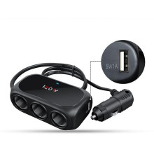 Разветвитель для прикуривателя Xunniu WT-D23 Black