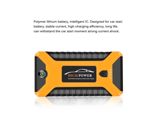 Пускозарядний автомобільний пристрій Jumpstarter 27JX 12В/2А з акумулятором на 99800mAh і ліхтарем ANS К