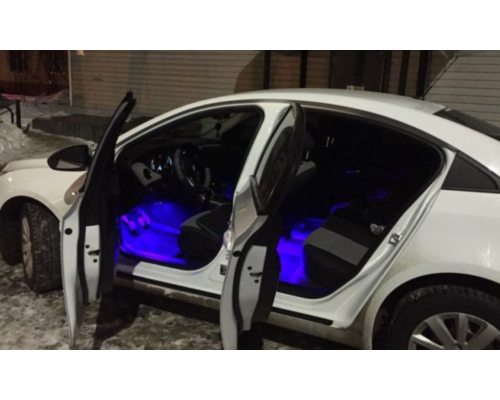Cветодиодная RGB лента для подсветки салона автомобиля с пультом ДУ 4 шт по 18 лед ELITE LUX EL-1228 Cветодиодная RGB лента для подсветки салона автомобиля с пультом ДУ 4 шт по 18 лед ELITE LUX EL-1228