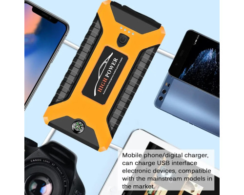 Пускозарядний автомобільний пристрій Jumpstarter 27JX 12В/2А з акумулятором на 99800mAh і ліхтарем ANS К