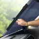 Шторка сонцезахисна світловідбивна на лобове скло в авто, фольга від сонця висувна 145x70 см