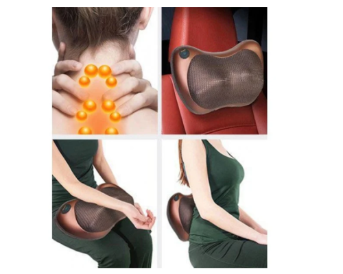 Масажна подушка MASSAGE PILLOW QY-8028 інфрачервоний роликовий масажер для шиї та спини 8 масажних ролика Масажна подушка MASSAGE PILLOW QY-8028 інфрачервоний роликовий масажер для шиї та спини 8 масажних ролика