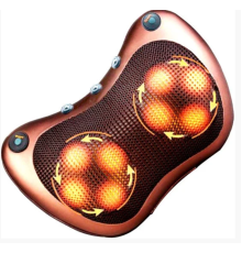 Масажна подушка MASSAGE PILLOW QY-8028 інфрачервоний роликовий масажер для шиї та спини 8 масажних ролика