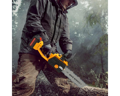 Аккумуляторная цепная пила в кейсе 12 inch Electric SAW YELLOW 1600Вт 21V Li-Ion