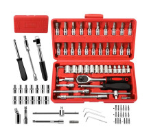 Автомобільний набір Інструментів Piece Tool Set на 46 Ручних Інструментів у Пластиковому Кейсі