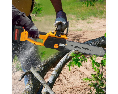 Аккумуляторная цепная пила в кейсе 12 inch Electric SAW YELLOW 1600Вт 21V Li-Ion