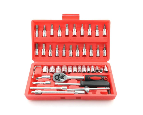 Автомобільний набір Інструментів Piece Tool Set на 46 Ручних Інструментів у Пластиковому Кейсі Автомобільний набір Інструментів Piece Tool Set на 46 Ручних Інструментів у Пластиковому Кейсі
