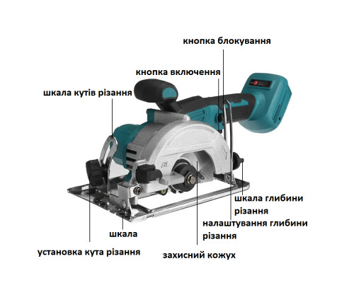 Бесщеточная аккумуляторная электрическая циркулярная пила, 2000 Вт 125 мм Бесщеточная аккумуляторная электрическая циркулярная пила, 2000 Вт 125 мм