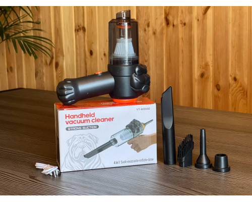 Автомобильный портативный беспроводной аккумуляторный пылесос 2 in1 Vacuum cleaner ЧЕРНЫЙ LY-597