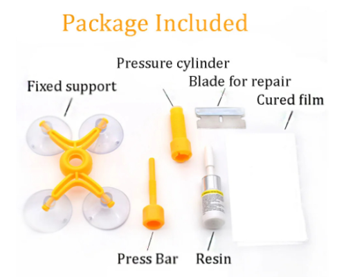 Повний набір для ремонту лобового скла Sunroz Windshield Repair Kit Повний набір для ремонту лобового скла Sunroz Windshield Repair Kit