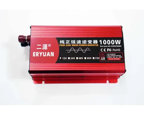 Преобразователь Инвертор Інвертор чис.синус ERYUAN AC/DC LCD 12v 1000W Для котла