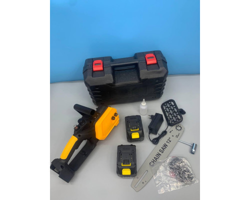 Аккумуляторная цепная пила в кейсе 12 inch Electric SAW YELLOW 1600Вт 21V Li-Ion