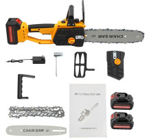 Аккумуляторная цепная пила в кейсе 12 inch Electric SAW YELLOW 1600Вт 21V Li-Ion