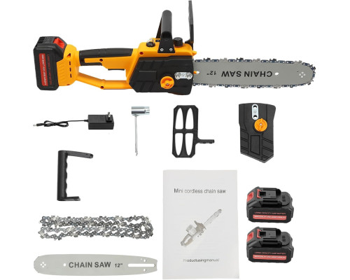 Аккумуляторная цепная пила в кейсе 12 inch Electric SAW YELLOW 1600Вт 21V Li-Ion