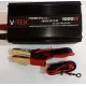 Перетворювач напруги автомобільний V-TEK PowerMaxx-SSK1000W, інвертор 12/220В, USB, охолодження Чорний