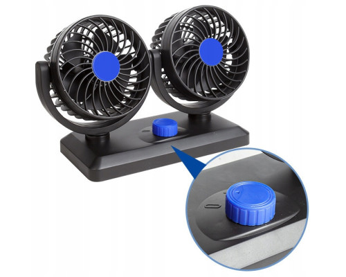 Автомобільний вентилятор CAR SMALL FAN 12 V F30 Подвійний вентилятор на панель приладів 12 В