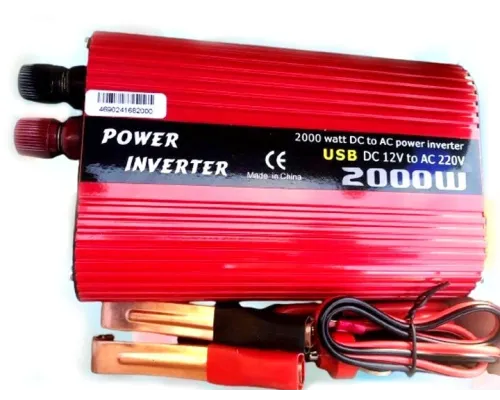 Перетворювач напруги автомобільний інвертор Power Inverter Wimpex WX-2000W 12v/220v/2USB Перетворювач напруги автомобільний інвертор Power Inverter Wimpex WX-2000W 12v/220v/2USB
