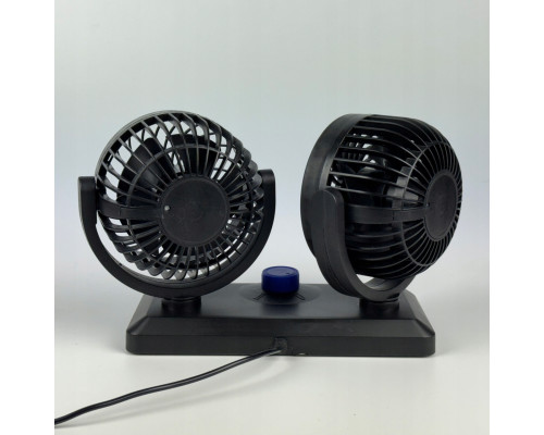 Автомобільний вентилятор CAR SMALL FAN 12 V F30 Подвійний вентилятор на панель приладів 12 В