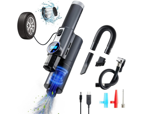 Пылесос автомобильный 4 в 1 Vacuum USB 120 Вт Мощный пылесос с компрессором для авто LY-8018 Пылесос автомобильный 4 в 1 Vacuum USB 120 Вт Мощный пылесос с компрессором для авто LY-8018