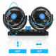 Автомобільний вентилятор CAR SMALL FAN 12 V F30 Подвійний вентилятор на панель приладів 12 В