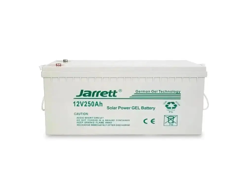 Універсальний гелевий акумулятор для котла та сонячних панелей Jarrett GEL 12 V 250 Ah