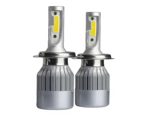 Комплект автомобільних світлодіодних LED ламп з охолодженням С6 LED H4 LED-лампи для авто 3800 Лм