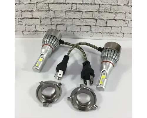 Комплект автомобільних світлодіодних LED ламп з охолодженням С6 LED H4 LED-лампи для авто 3800 Лм