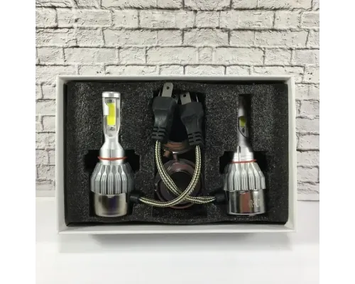 Комплект автомобільних світлодіодних LED ламп з охолодженням С6 LED H4 LED-лампи для авто 3800 Лм