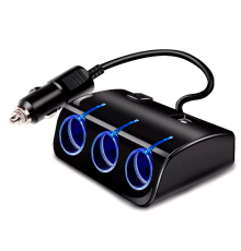 АЗП розгалужувач WEIFENG, 12V-3 * 12V + 2 * USB, Black, Blister