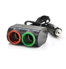 АЗП розгалужувач Olesson 1631, 12V-2 * 12V + USB, Black, Blister
