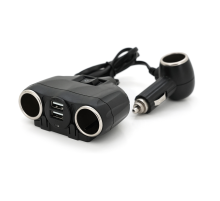 АЗУ розгалужувач Olesson 1630, 12V-3*12V+2*USB, Black, Blister