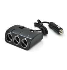 АЗП розгалужувач Olesson 1506, 12V-3 * 12V + 2 * USB, Black, Bliste