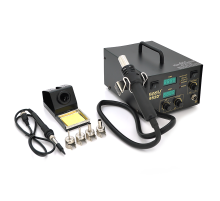 Паяльна станція BAKKU BK852D+ компресорна, цифрова індикація, фен, паяльник (325*275*202) 4,46 кг