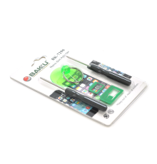 Набір інструментів BAKKU BK7296 для iPhone (Викрутки +1.3 і зірка 0.8, Nano-sim адаптер, присоска), Blister-box