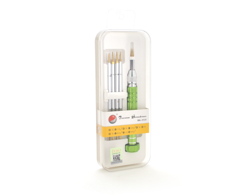 Набір викруток BAKKU BK-3315 (ручка + torx T2, torx T3, orx T4, torx T5, orx T6, хрест +1.2 мм, хрест +1.8 мм, Y-тип Y2.0 мм, п'ятипроменева зірочка 0.8), Box